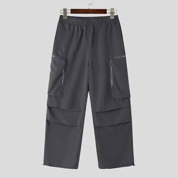 AIDASE  -  Men Pants Patchwork Elastic Waist Loose Joggers Casual Trousers Men Pockets Streetwear 2025 Fashion Cargo Pants S-5XL aidase-shop